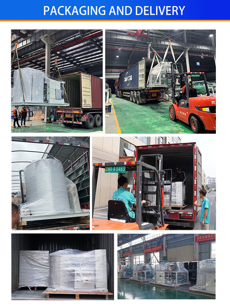 icemadal flake ice machine packaging delivery export.jpg Pembungkusan dan penghantaran peralatan ais kepingan industri Icemadal, memuatkan mesin ais ke dalam bekas penghantaran