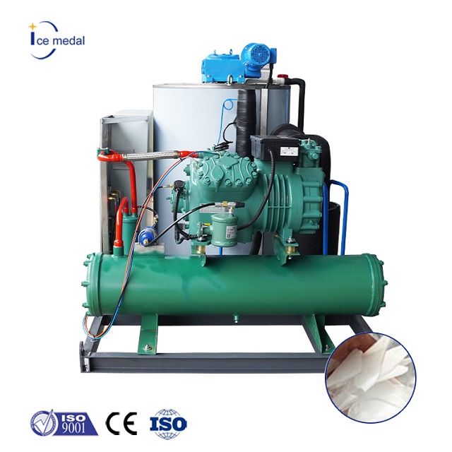 Icemedal 5 Ton Mesin Ice Ice Industrial dengan Penyejukan Air / Penyejukan Udara