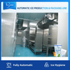 Barisan Pengeluaran Ais Kiub Automatik Penuh Dengan Sistem Pembungkusan Untuk Kilang Ais