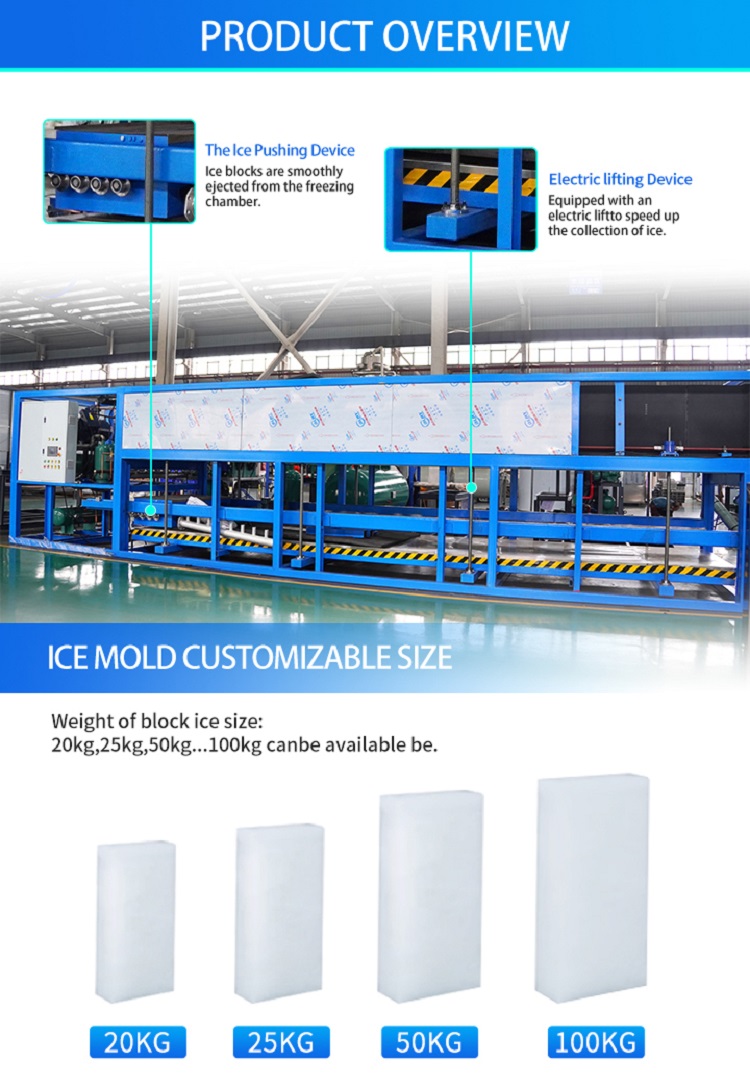 Perincian Mesin Blok Ice Langsung