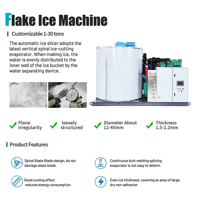Icemedal 5 Ton Mesin Ice Ice Industrial dengan Penyejukan Air / Penyejukan Udara