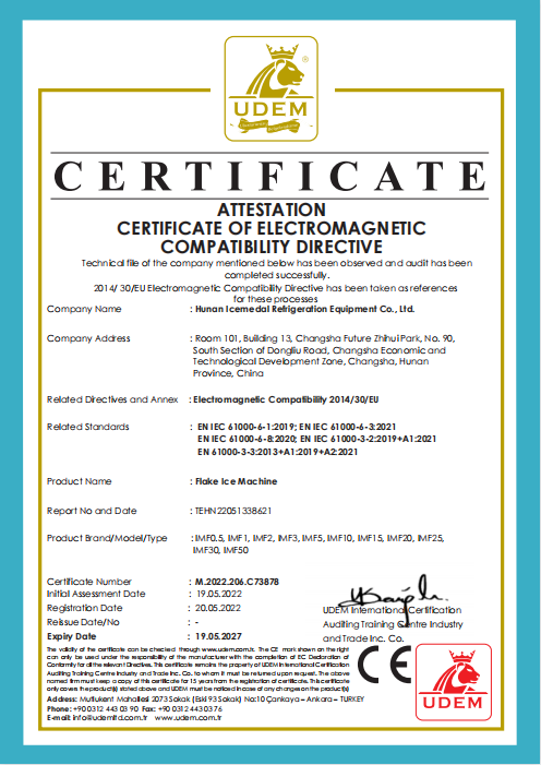 Sijil Mesin Ice Flake CE