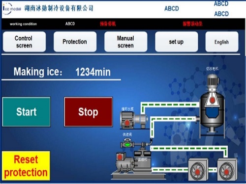 sistem kawalan auto mesin serpihan ais