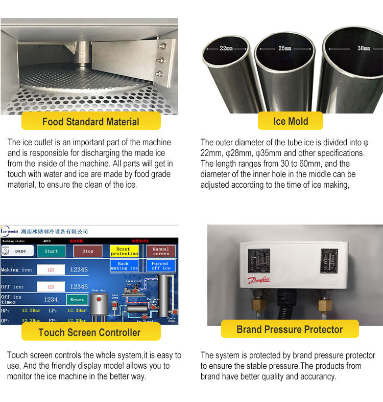 butiran bahagian mesin ais tiub