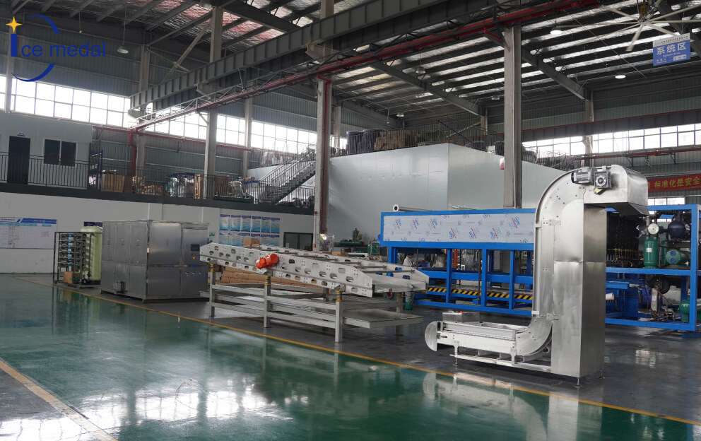 barisan pengeluaran ais yang boleh dimakan