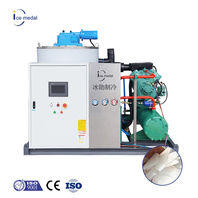 Icemedal 5 Ton Mesin Ice Ice Industrial dengan Penyejukan Air / Penyejukan Udara