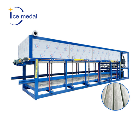 Icemedal IMZL 10 tan mesin ais penyejuk langsung untuk pembuat ais blok automatik ikan untuk buruh penjimatan mesin makanan laut